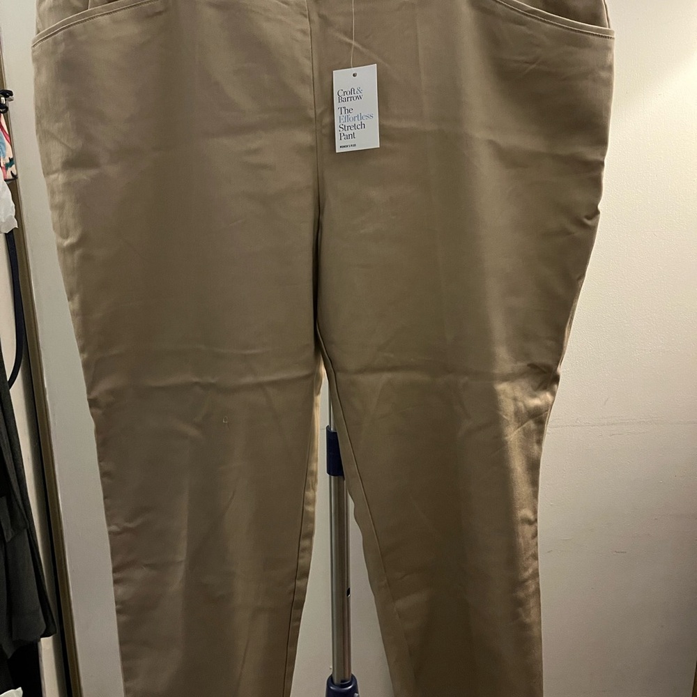 Croft & Barrow Tan Effortless Stretch Pants